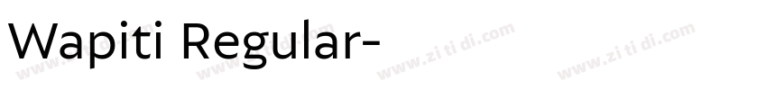 Wapiti Regular字体转换